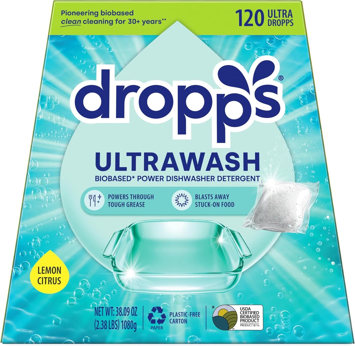 Dropps UltraWash Dishwasher Pods for Sparkling Clean Dishes