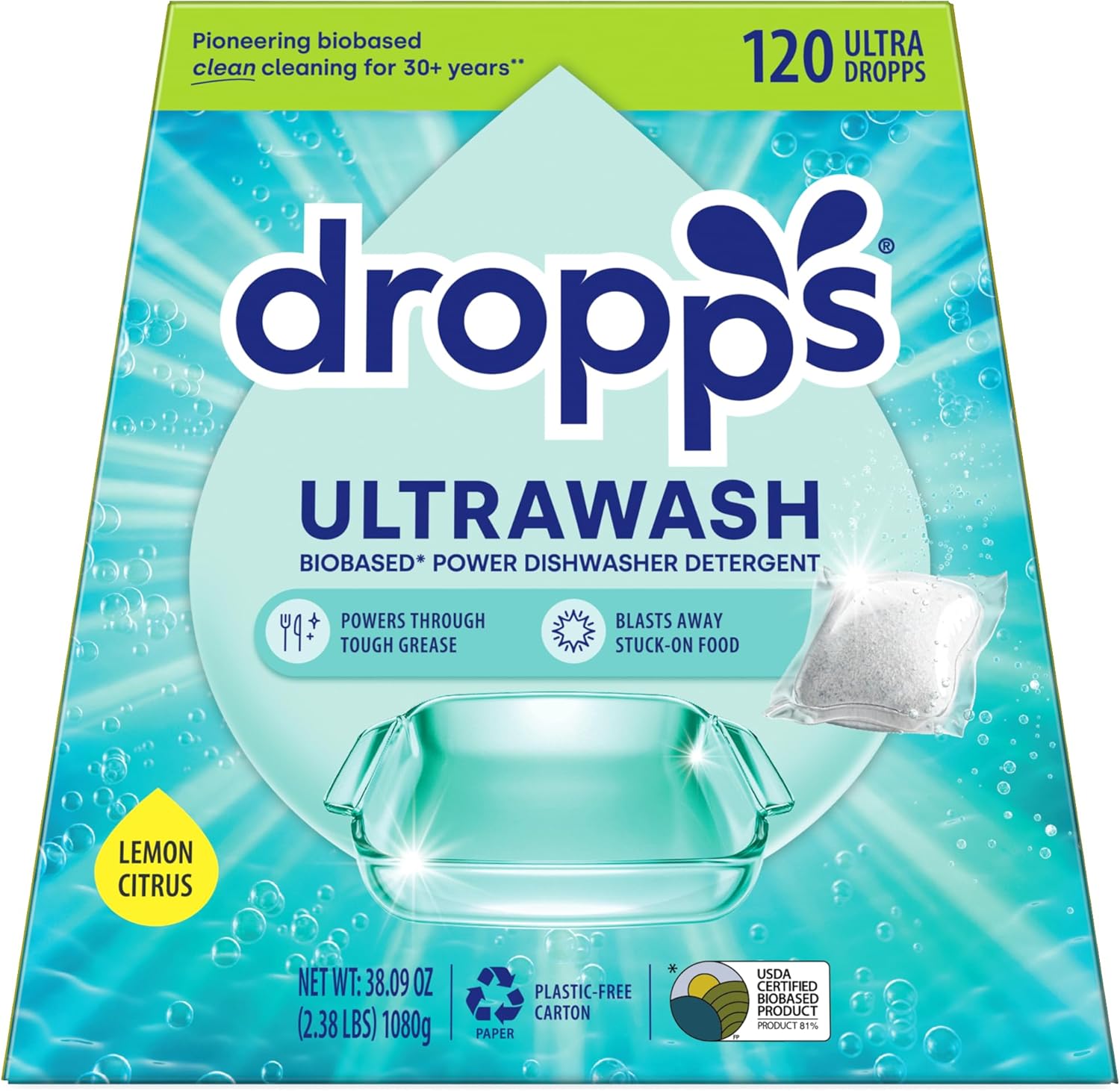 Dropps UltraWash Dishwasher Pods for Sparkling Clean Dishes