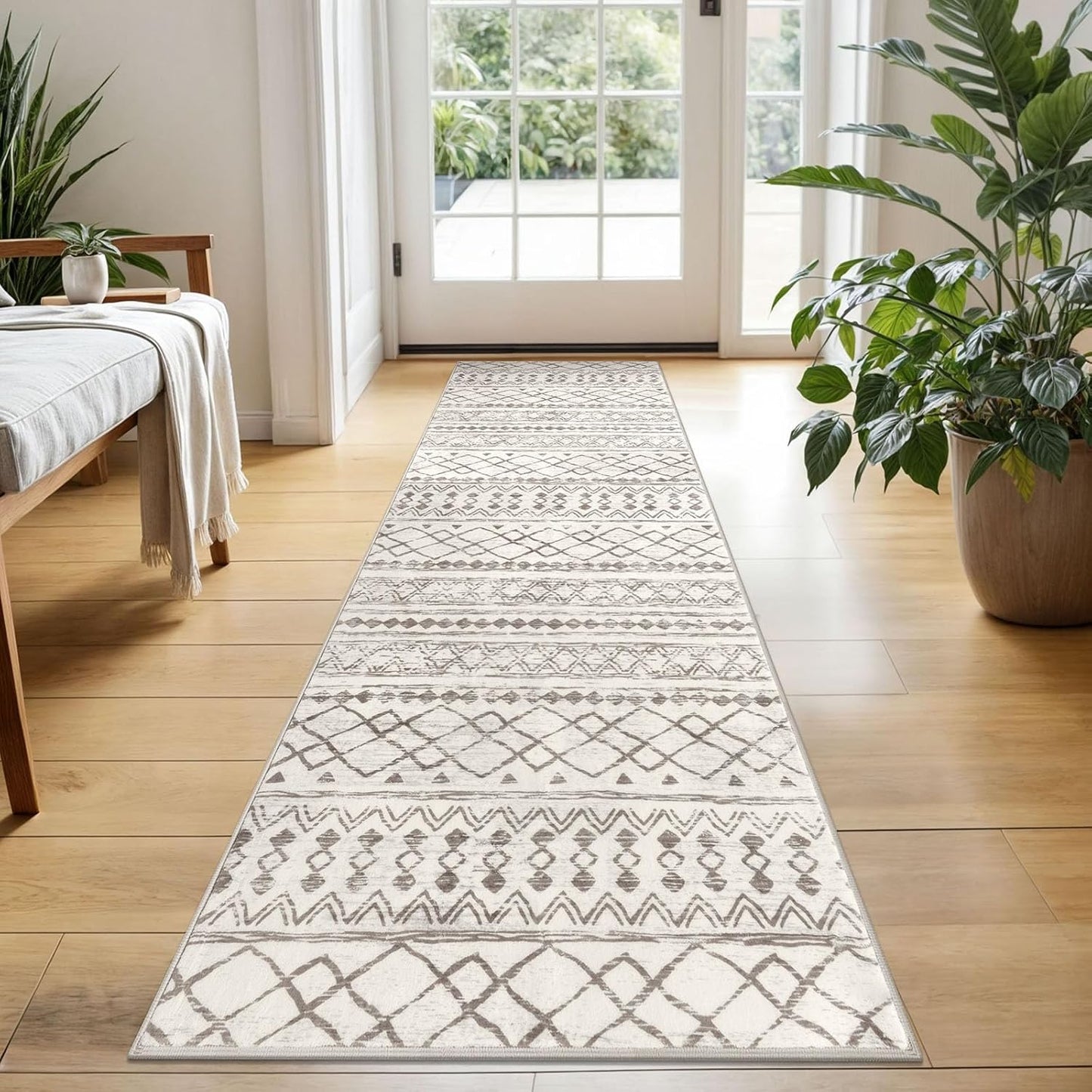 KUTA Boho Hallway Runner Rug 2x5 ft Vintage Non-Slip Carpet