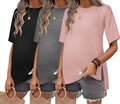Ekouaer Maternity Shirts 3 Pack - Lightweight Oversized Tops