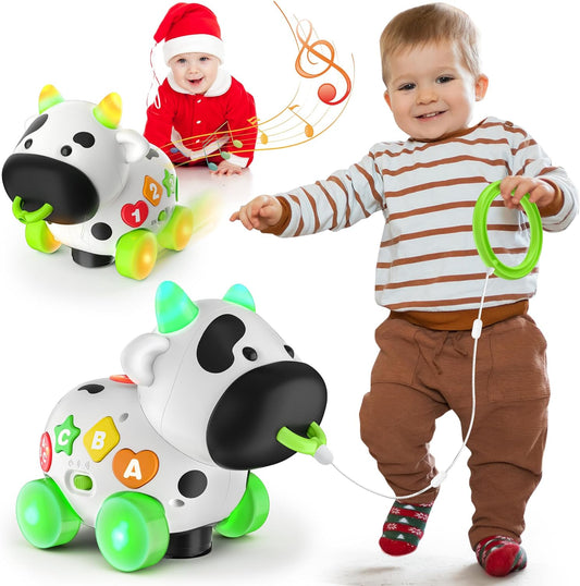 Bilingual Musical Cow Toy - 1st Birthday Learning Fun!