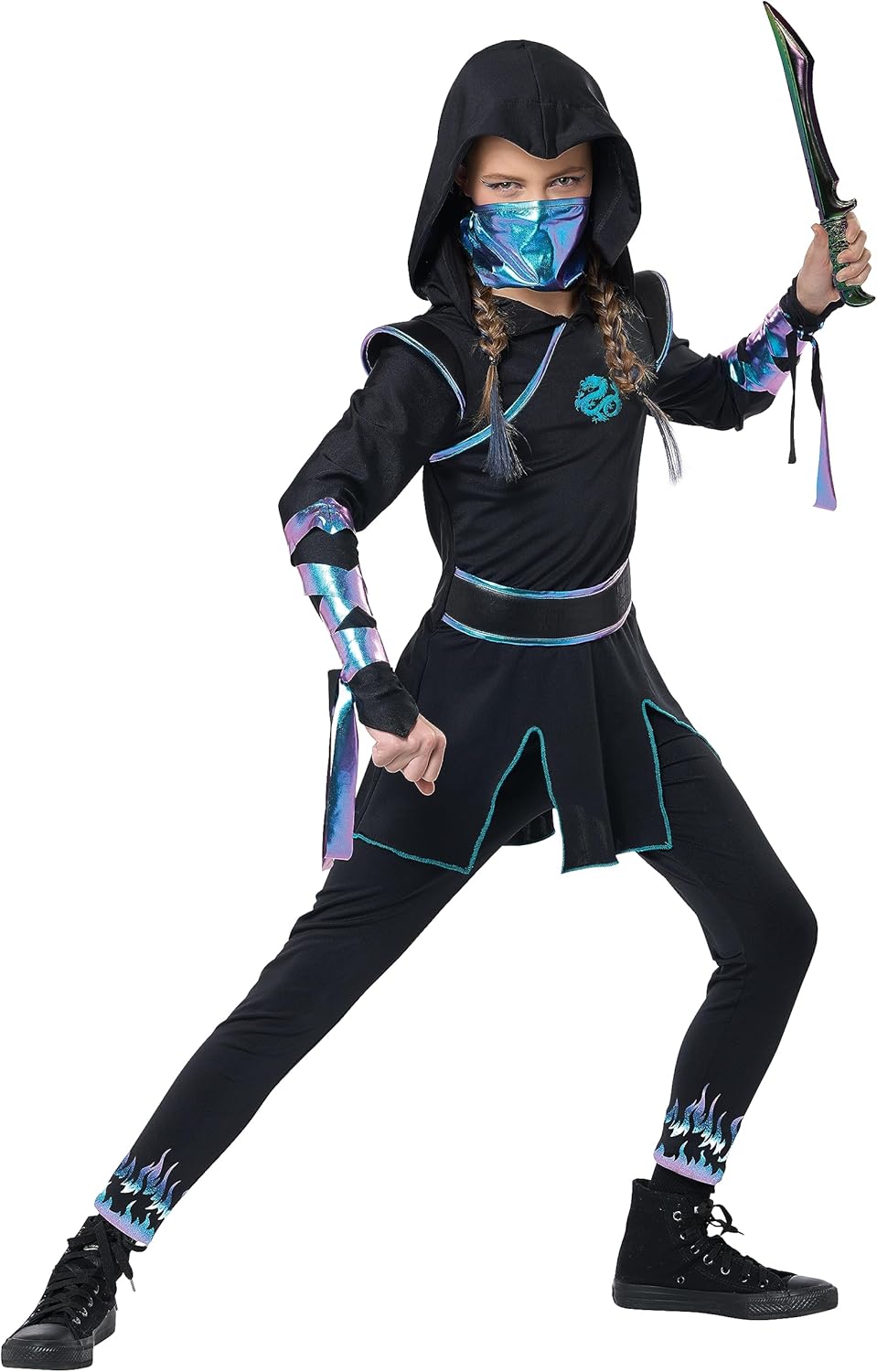 Ninja Nightfire Costume for Girls - Perfect for Dress Up Fun