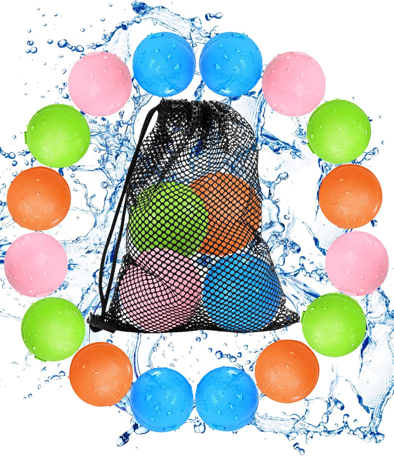 Multicolored Reusable Water Bomb Balloons for Summer Fun