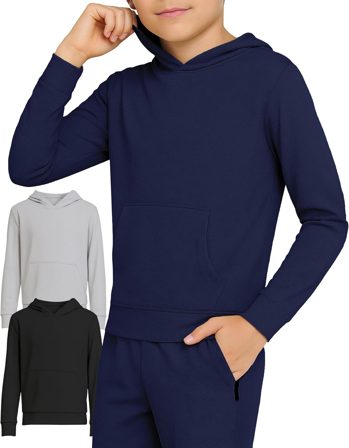 Pure Champ Boys Hoodies 3 Pack Quick Dry Athletic Pullover