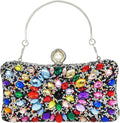 Rhinestone Clutch Purses for Women Evening Wedding Formal - Pearl