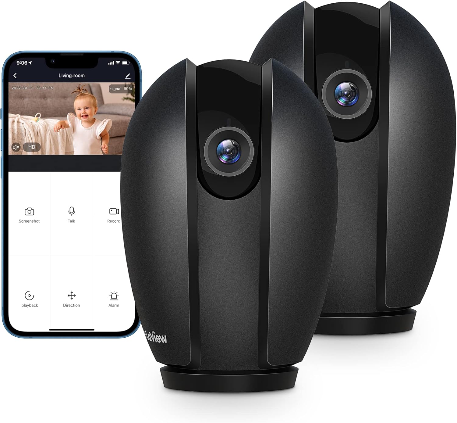 LaView Security Cameras for Home with Motion Detection and Audio