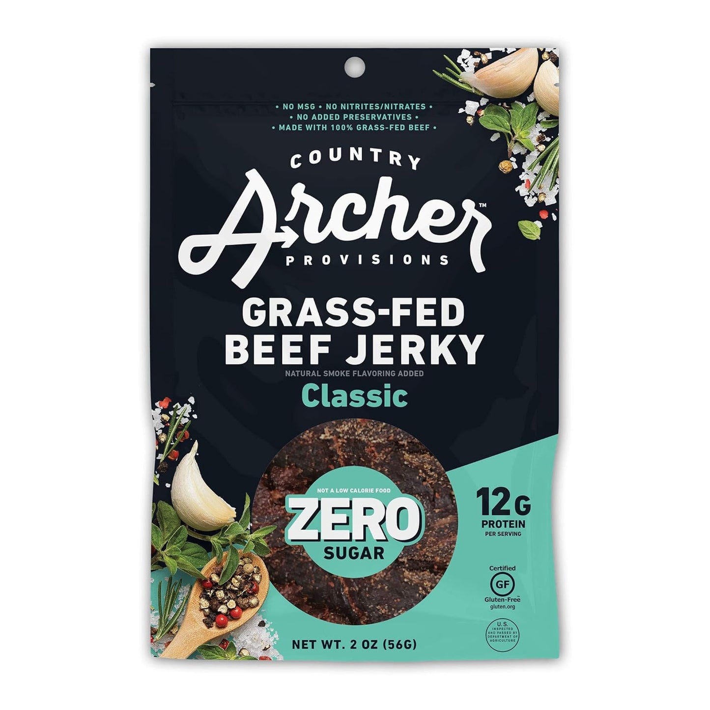 Country Archer Grass Fed Beef Jerky - Zero Sugar Snack Pack