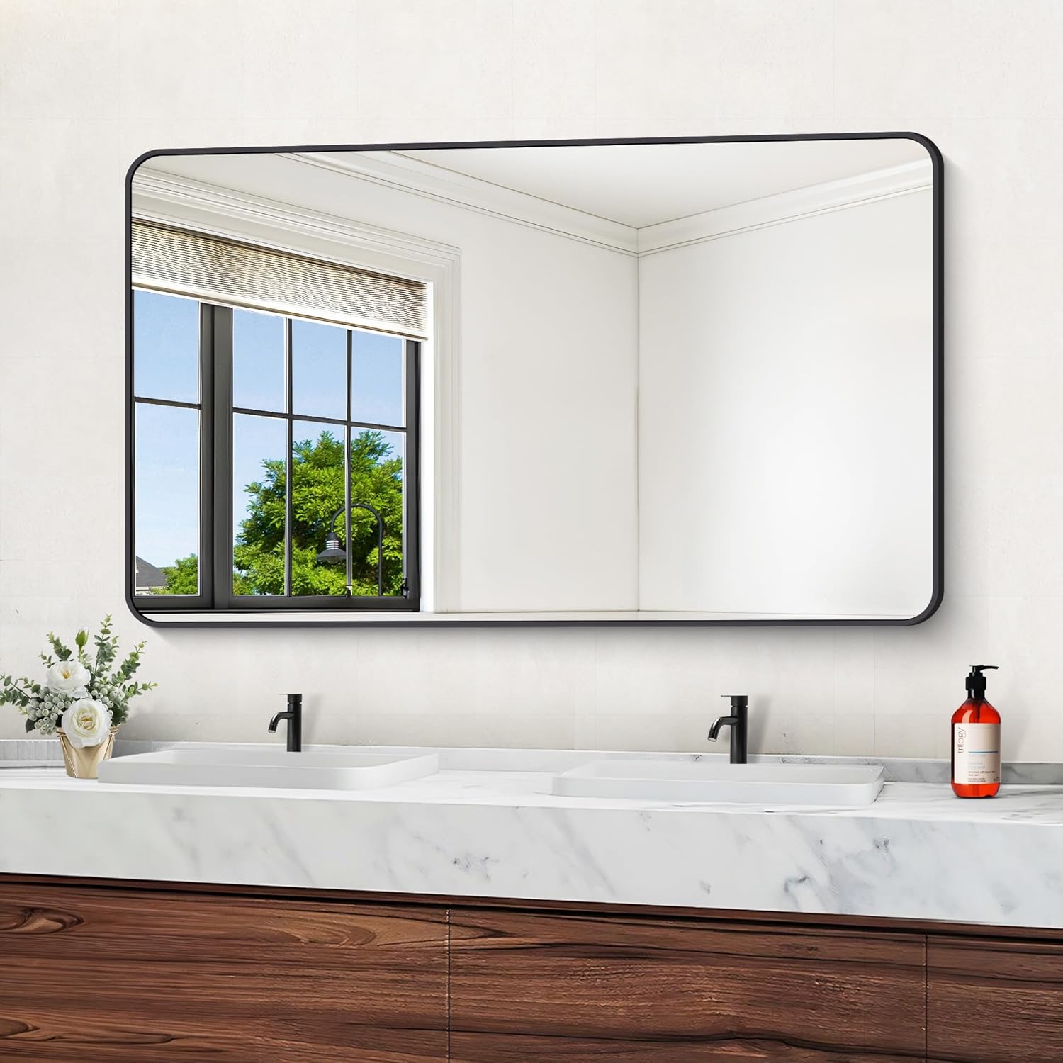60in x 36in Decorative Rectangular Bathroom Mirror for Any Room