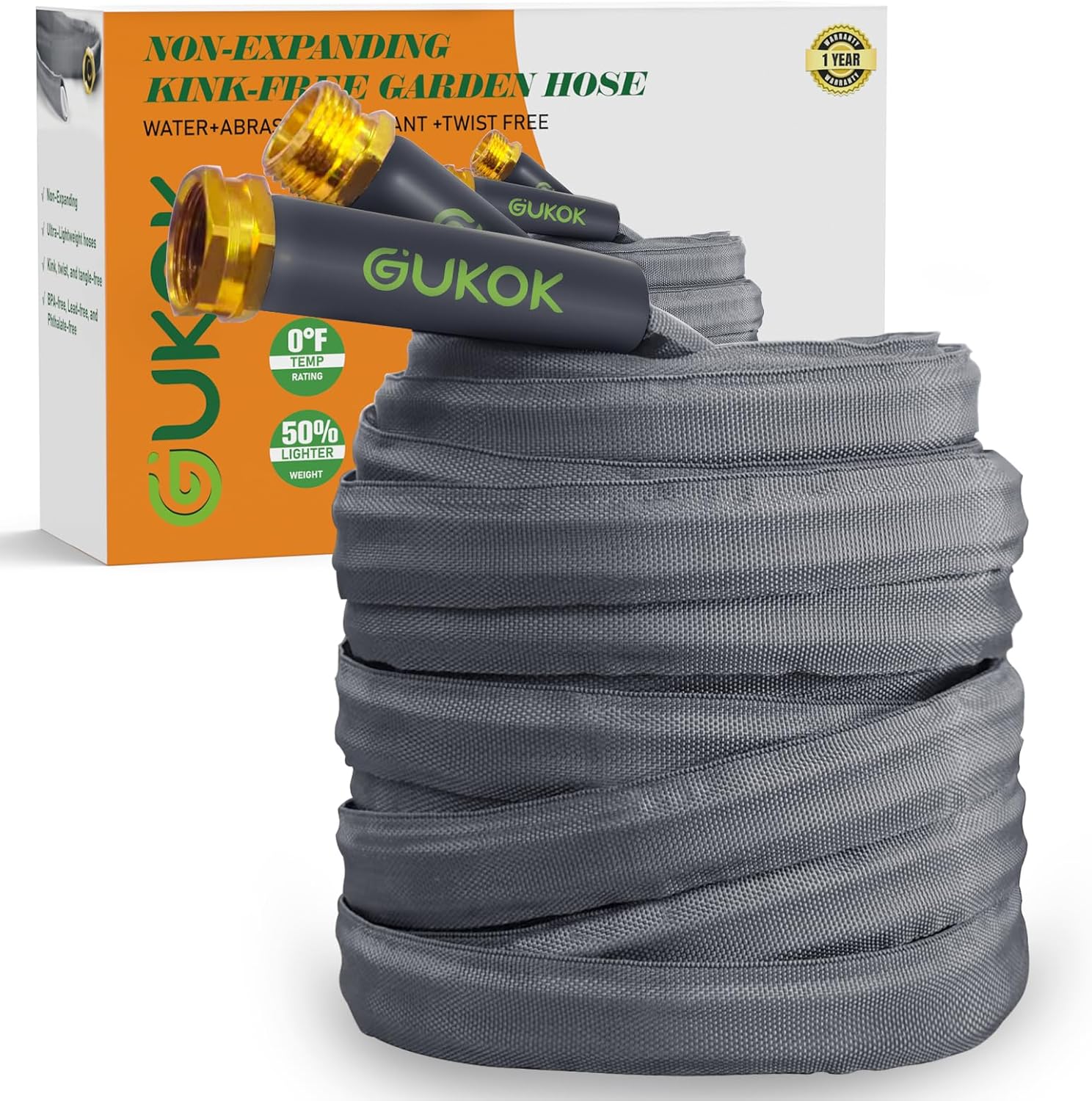 2025 Upgraded 100FT Non-Expanding Garden Hose for Easy Use