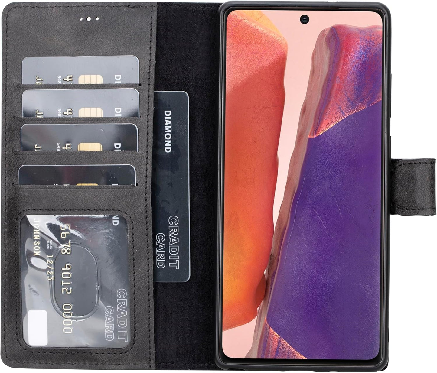 Genuine Premium Leather Wallet Case for Samsung Galaxy Note 20