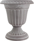 Classic Traditional Plastic Urn Planter 16 x 18 in - Timeless Entryway