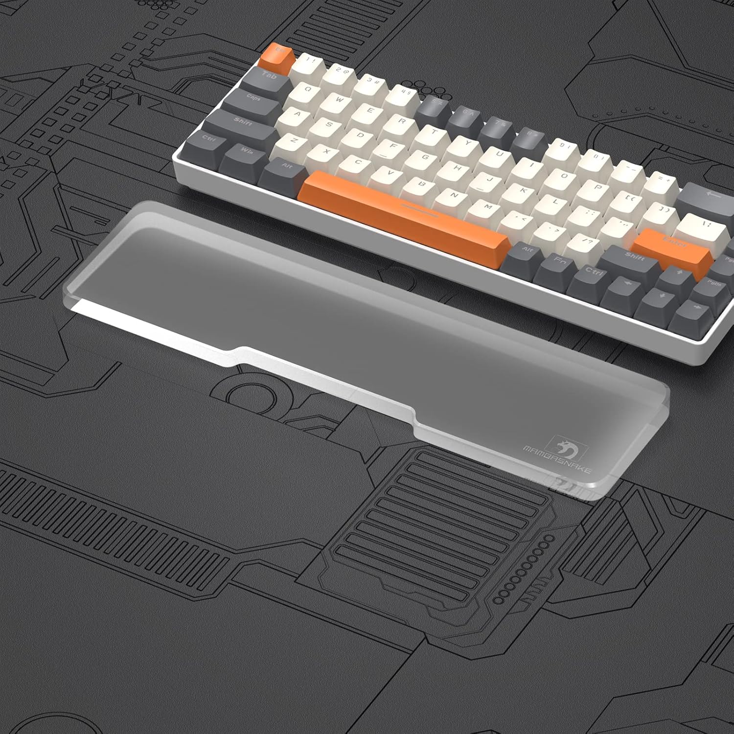 SELORSS Acrylic Keyboard Wrist Rest - Ergonomic Palm Support