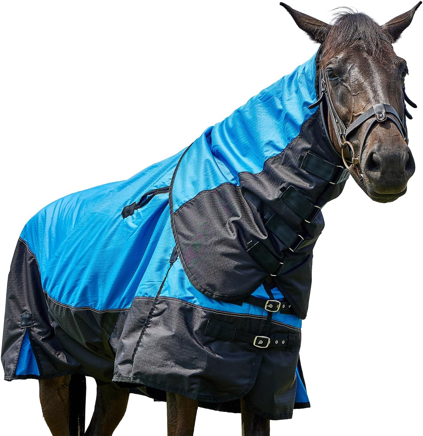 DEERFAMY Waterproof Horse Blanket XL, Full Coverage, Blue