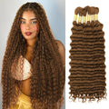 Brown Human Braiding Hair for Boho Braids - Deep Water Wave