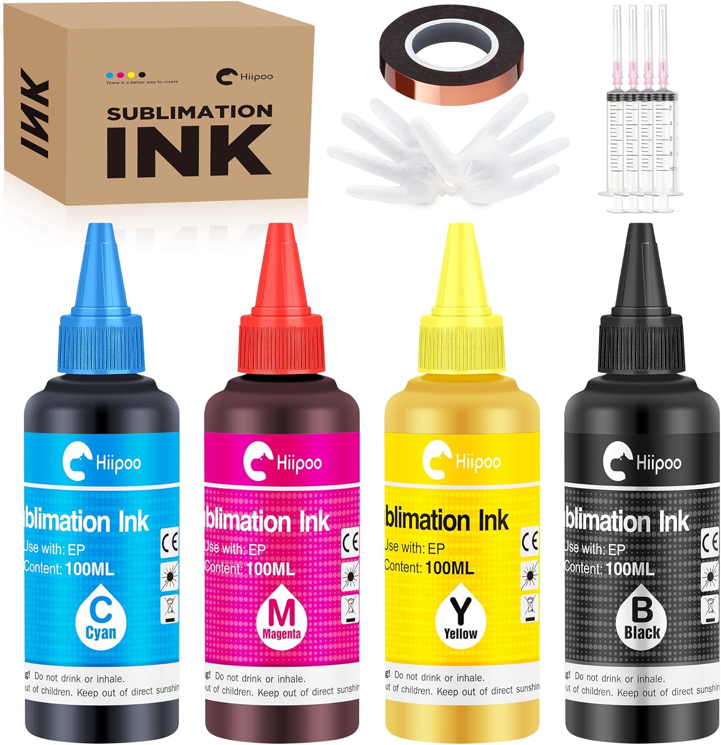 Hiipoo Sublimation Ink Refill for Vibrant Prints
