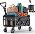 Collapsible Wagon Cart Foldable with 220lbs Capacity - Compact Utility