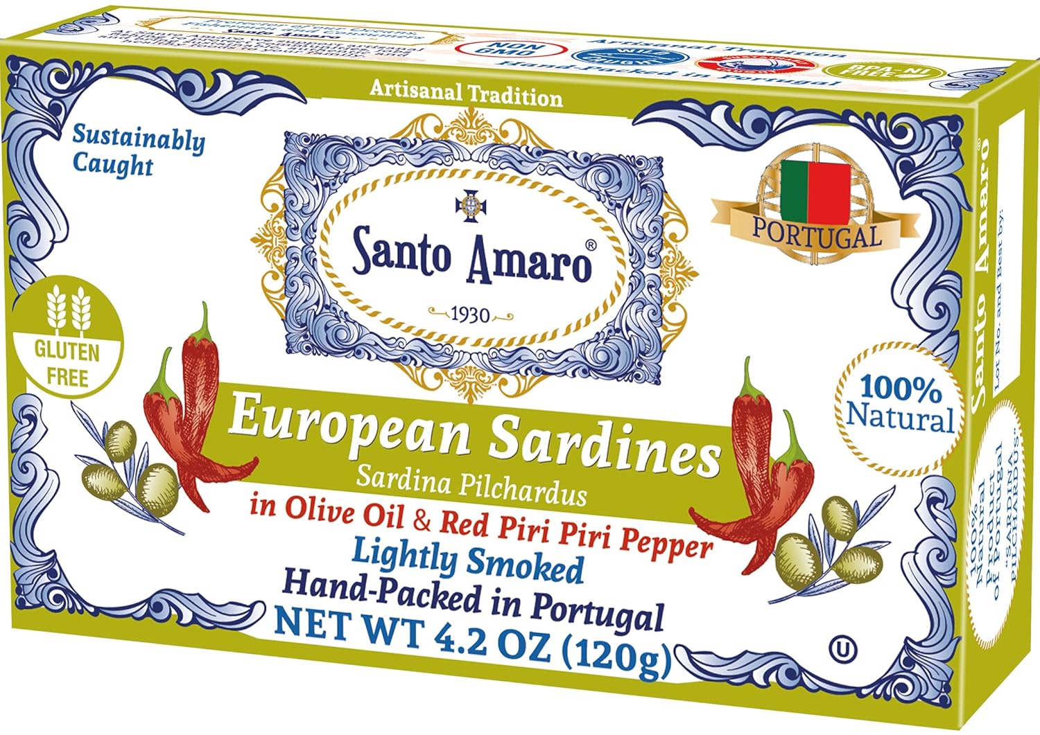 Santo Amaro Authentic European Sardines in Olive Oil & Piri Piri
