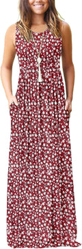 Summer Sleeveless Maxi Dress with Pockets for Women by AUSELILY