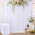 40ft x 10ft Wrinkle Free White Backdrop Curtain for Parties - Smooth
