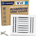 10x8 in Aluminum 4-Way Air Flow Vent 4-Way Register - Quiet Fit