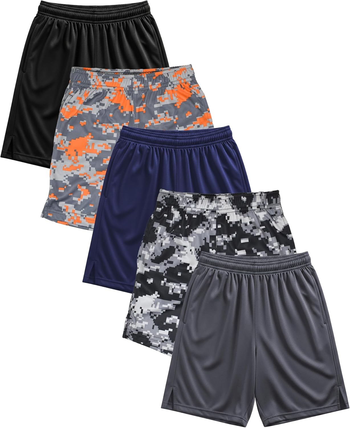Andrew Scott Boys Active Performance Basketball Sport Shorts Pack