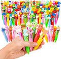 LiYiQ 100 PCS Multicolor 4-in-1 Cute Ballpoint Pens - Bulk Kawaii Set