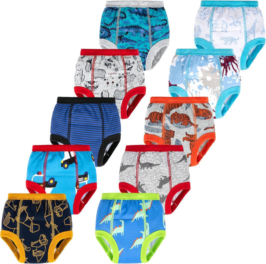 BIG ELEPHANT 10-Pack Baby Potty Training Underwear for Kids