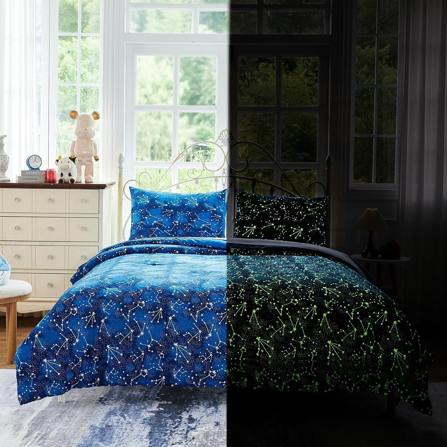 Cokouchyi Glow in The Dark Kids Bedding Sets for Full Beds