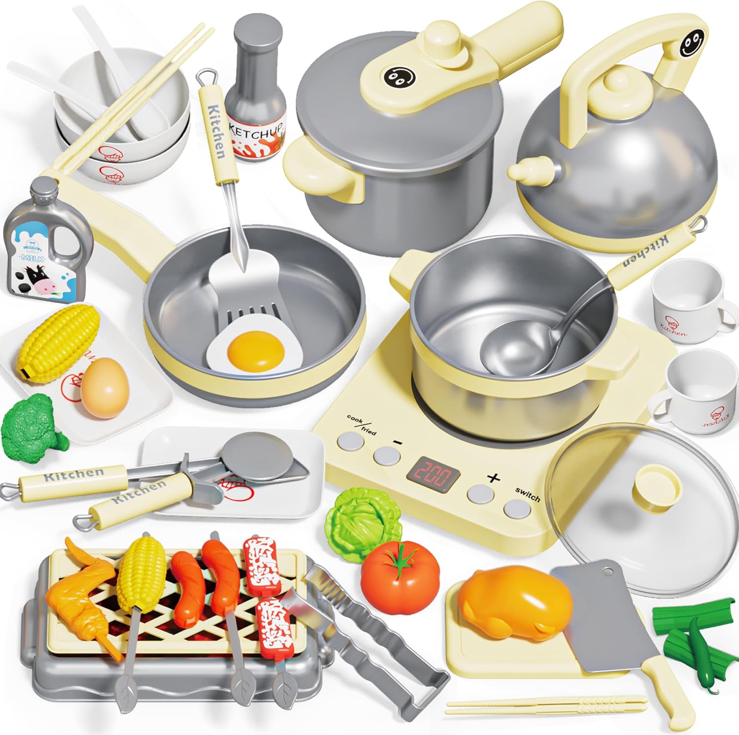Interactive Pretend Play Kitchen Set - BBQ Fun!
