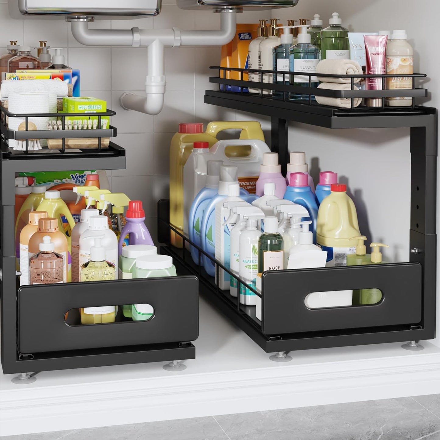 21 IN Depth Pull Out Cabinet Storage for Kitchen and Bathroom