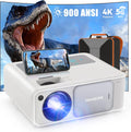 FANGOR 4K Projector: HD 900 ANSI, 5G WiFi, Bluetooth