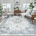 LIVEBOX Washable Area Rug 8x10 - Vintage Tribal Design for Home