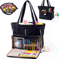 Corduroy Large Crochet Bag and Tote - Fits 30+ Skeins