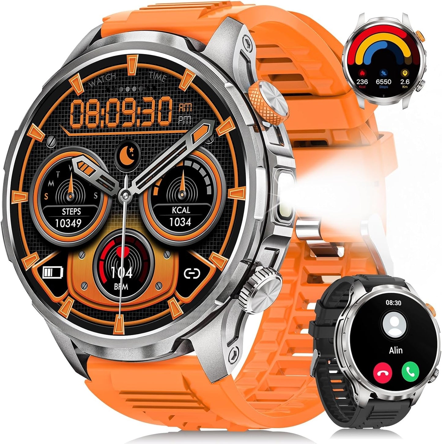 Military Smart Watch for Men with 100 Days Battery Life