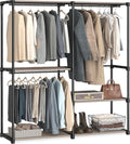 Portable Closet Organizer Freestanding Clothes Rack with Shelves
