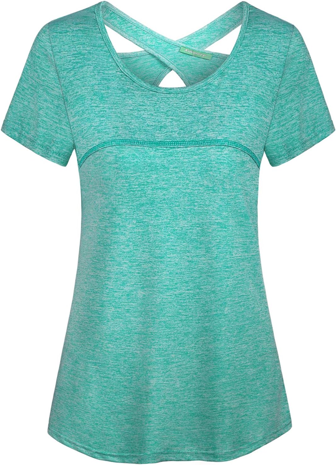 Kimmery Yoga Shirt with Criss Cross Back