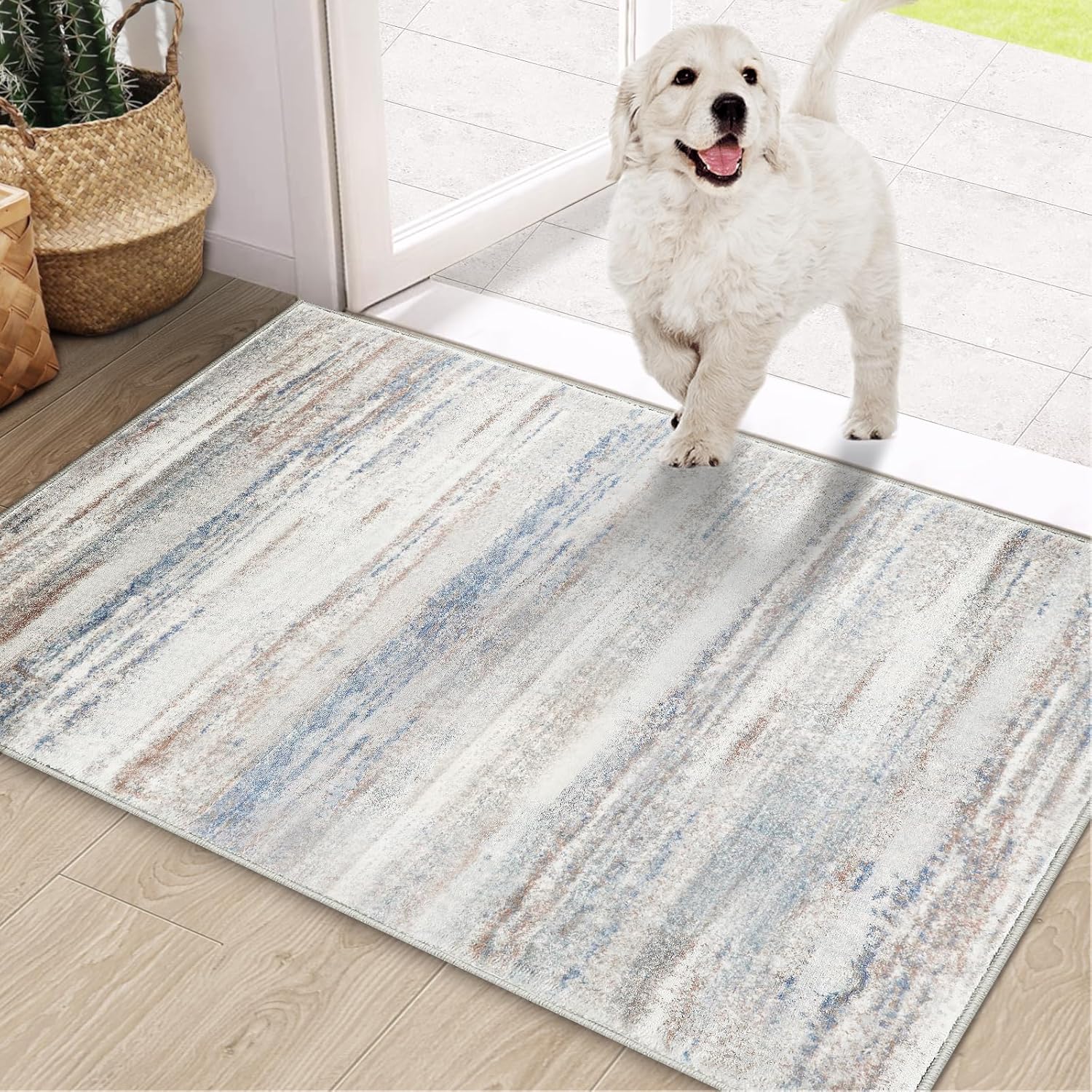COMSLE Door Mat for Entryway - Soft, Absorbent, Non-Slip Rug