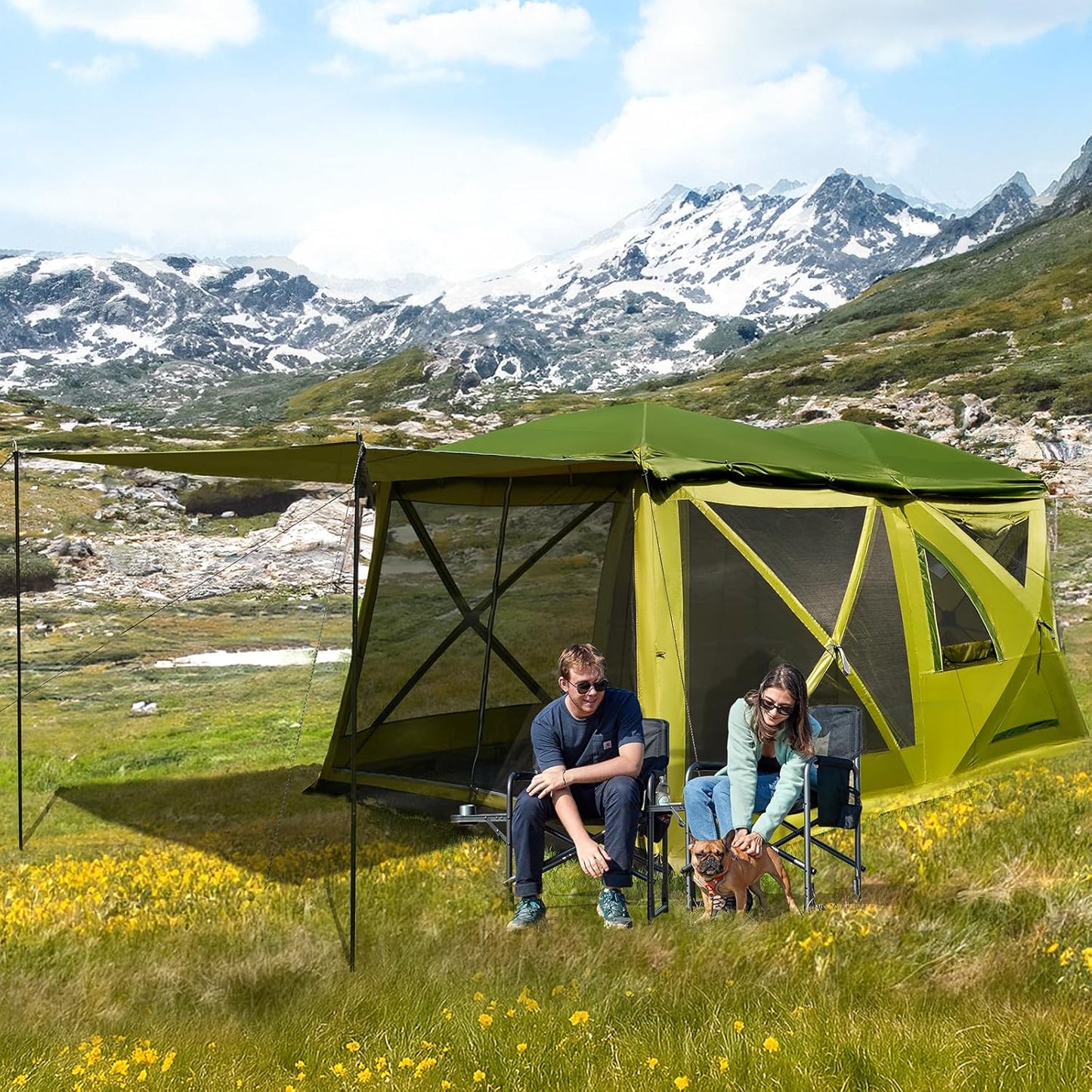 TIMBER RIDGE Instant Pop Up Cabin Tent for Family Camping