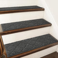 Non-Slip Stair Treads 28in x 9in 15pc Pack - Indoor Black Stair
