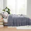 Snuggle Sac Heather Navy Oversized Twin-XL Blanket 66x90 in - Super