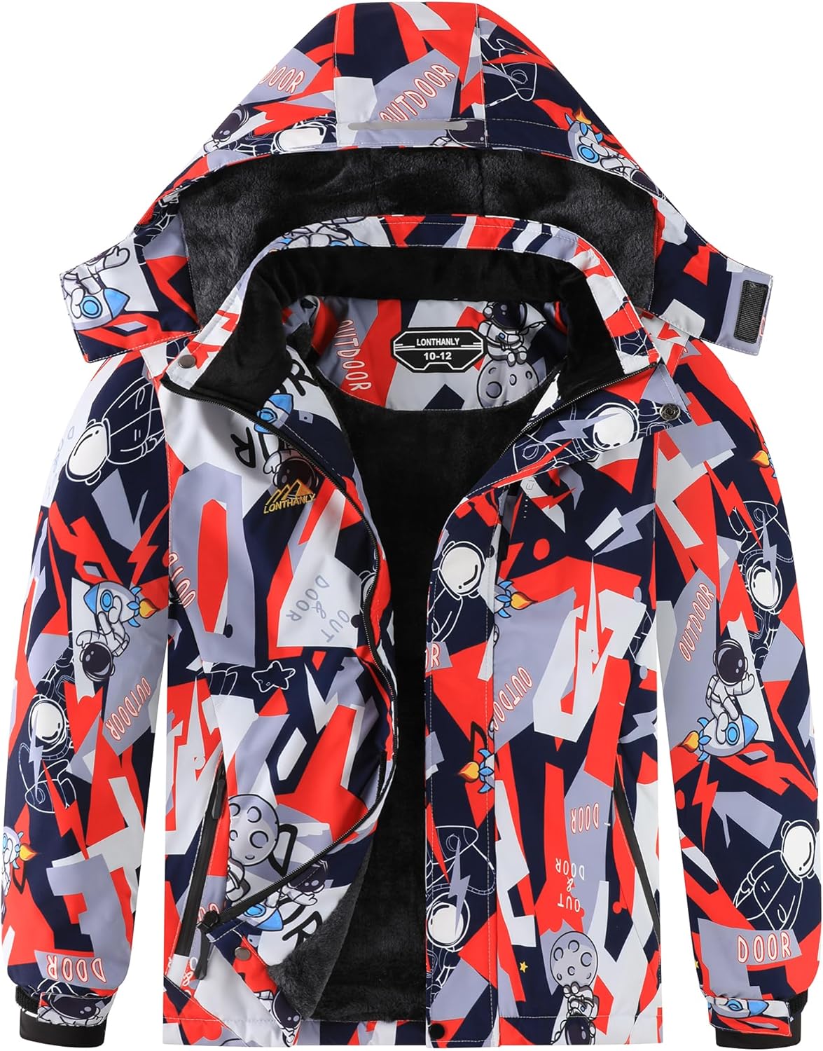 Boy's Waterproof Ski Jacket for Winter Sports and Activities