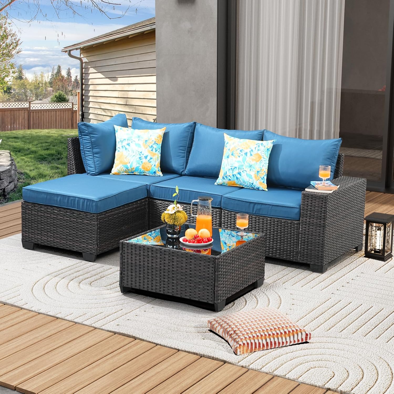 5 Pieces Patio Furniture Set for Outdoor Comfort and Style