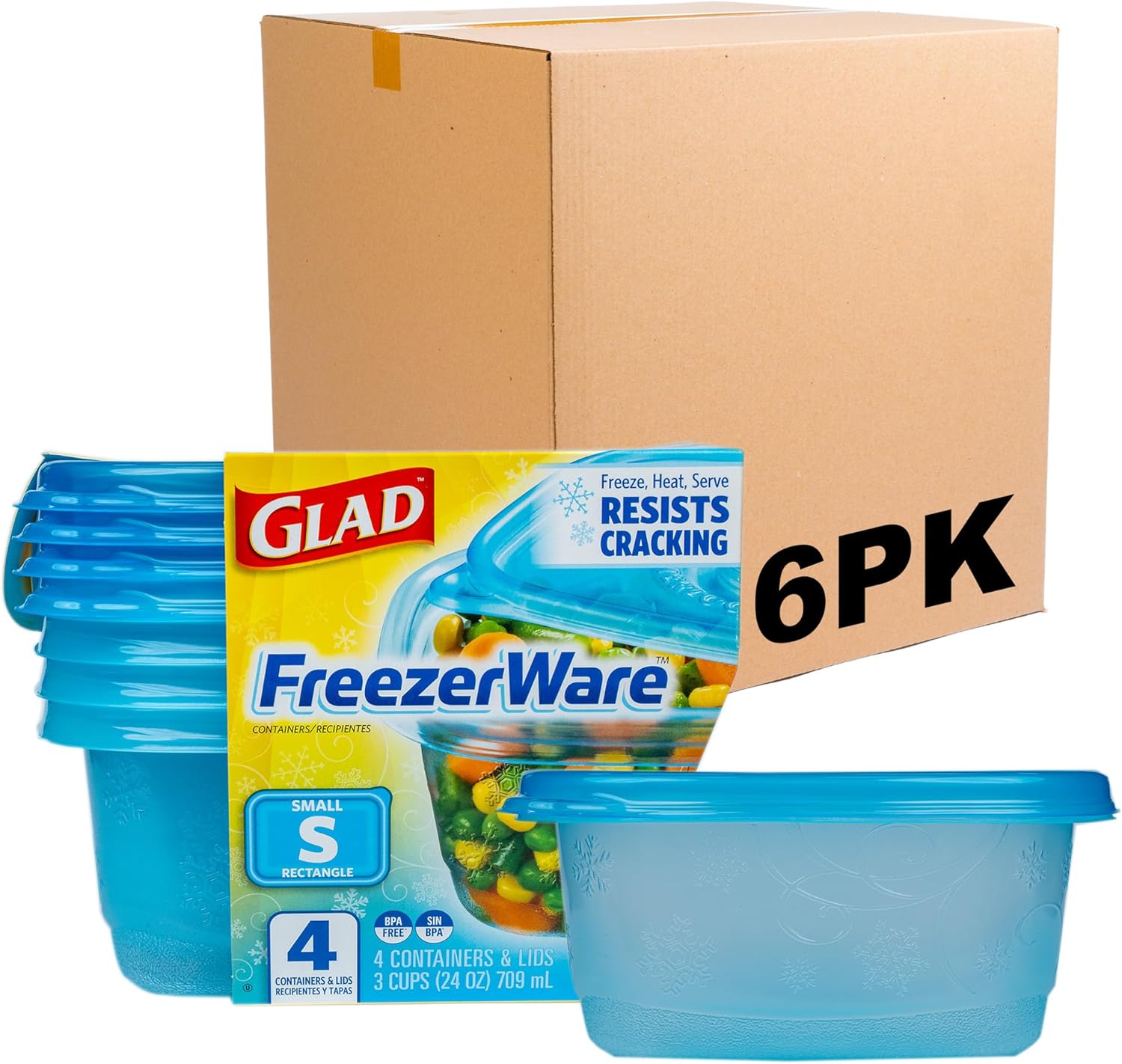 GladWare Freezerware Food Storage Containers for Meal Prep