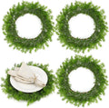 Christmas Greenery Placemats Set of 4 - Round Cedar Wreath Placemats