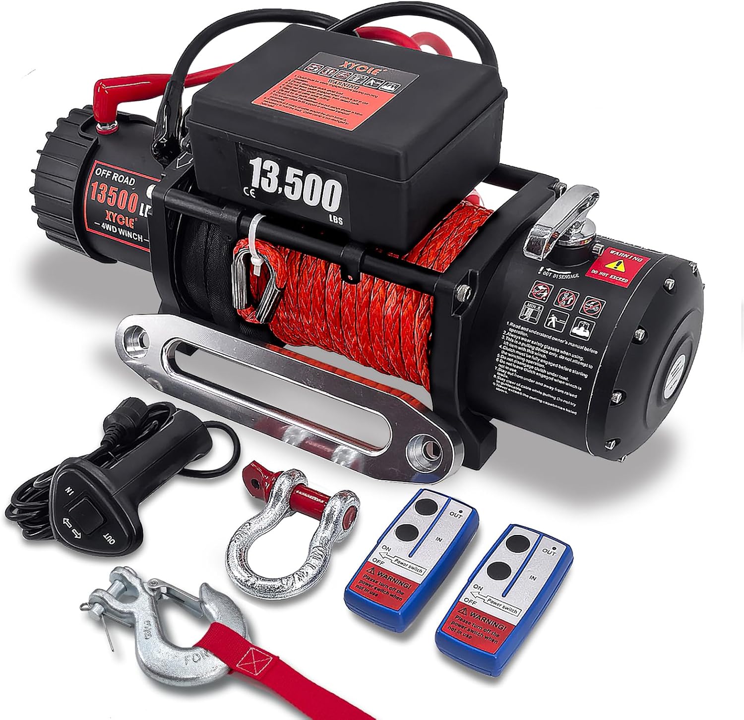 Winch13500lbs 12V Waterproof Electric Winch for Off-Road Use