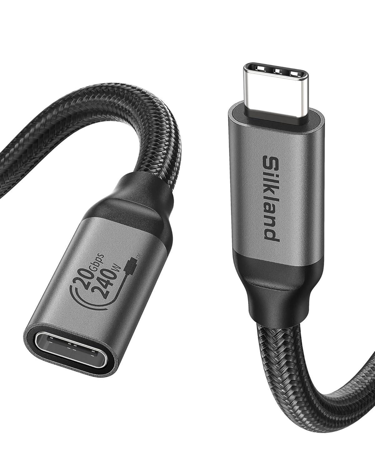 Silkland 3.3ft USB C Extension Cable - High-Speed 20Gbps Data Transfer