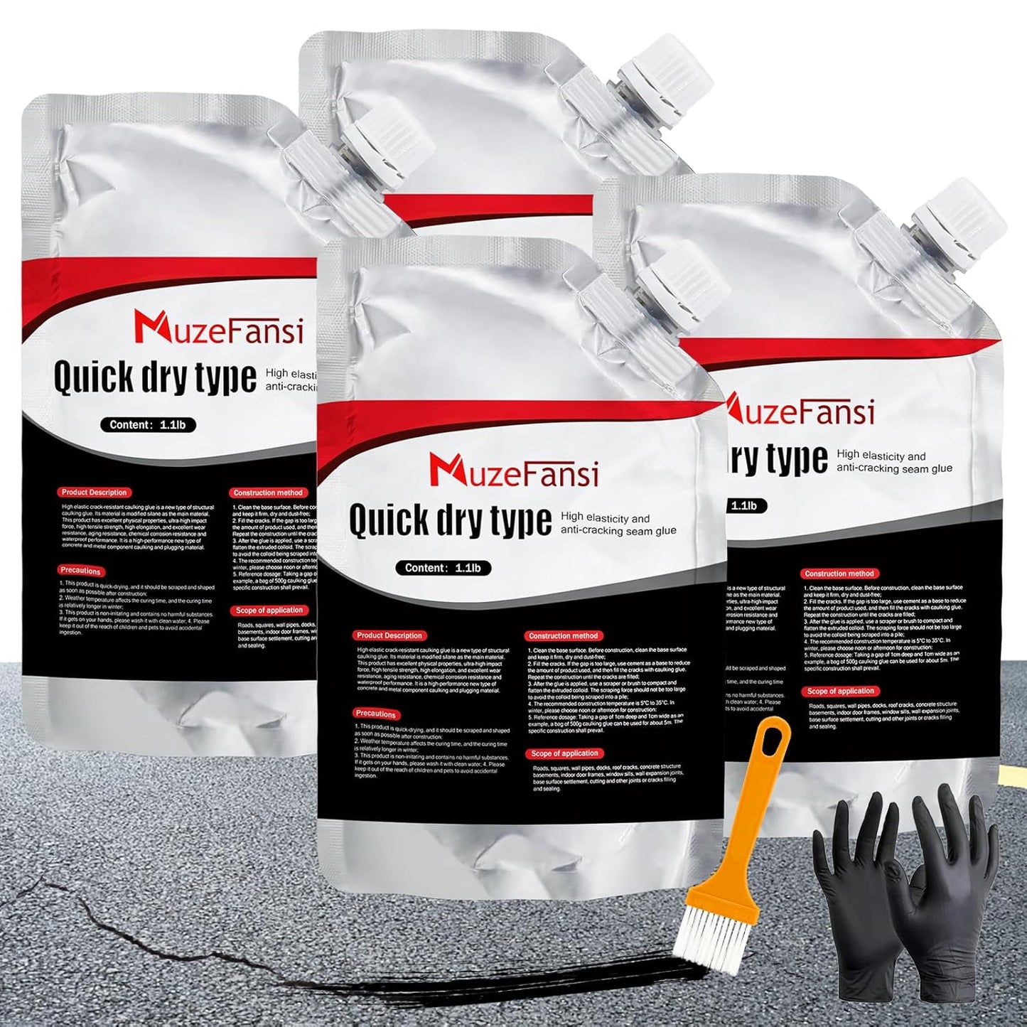 MuzeFansi Asphalt Crack Filler for Fast and Durable Repairs
