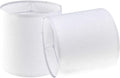 Set of 2 White Tall Linen Drum Lamp Shades for Modern Decor