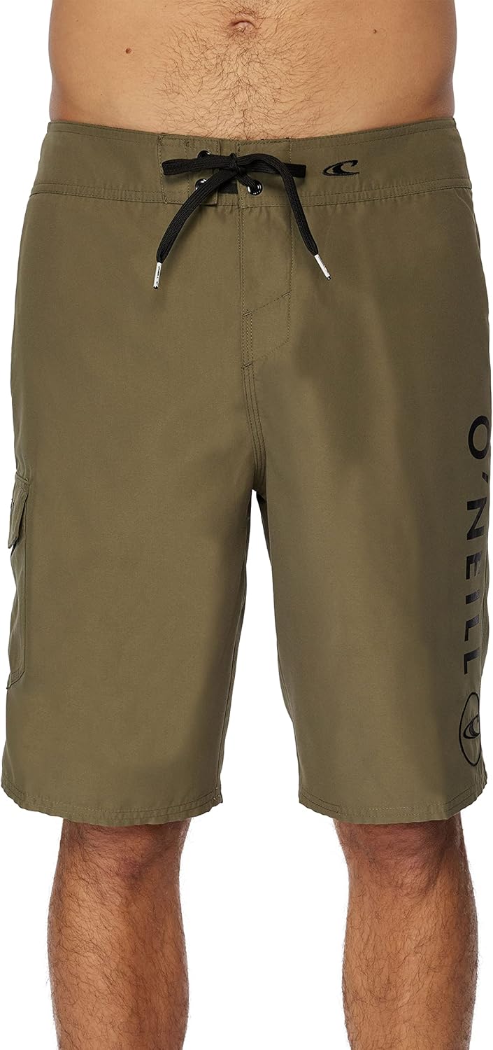 O'NEILL Men's 21 Inch Solid Boardshorts for Active Swimmers