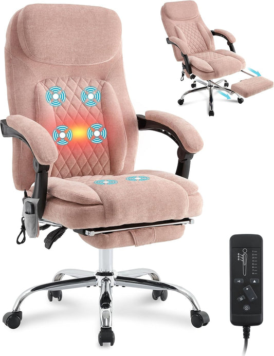 6-Point Massage Office Chair with Heated Ergonomic Design